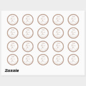Eenvoudige Bloem Ronde Sticker (Vel)