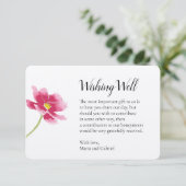 Eenvoudige bloem. Rustieke kraft bruiloft wensend  Informatiekaartje (Staand voorkant)