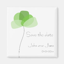 Eenvoudige bloem Sparen de datum Magnet