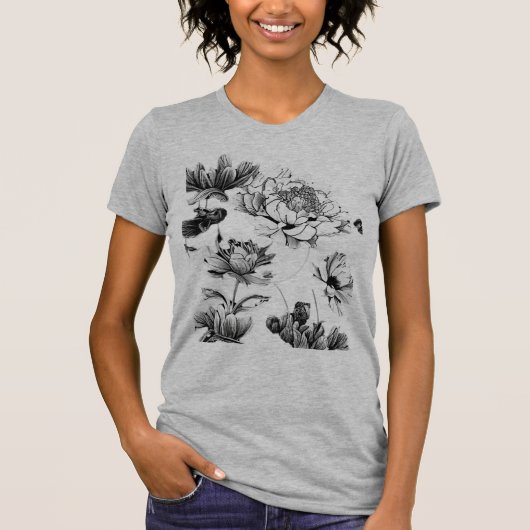 Eenvoudige bloem t-shirt (Voorkant)