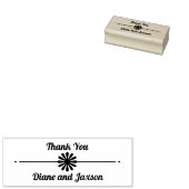 Eenvoudige Bloem Tekstscheiding Houten Stempel (Gestempeld)