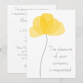 Eenvoudige bloem Uitnodiging voor de douche in Bri (Voorkant / Achterkant)