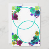 eenvoudige bloemcascade - hedendaagse bruiloft kaart (Achterkant)