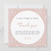 Eenvoudige bloemen baby shower dank je kaart (Voorkant)