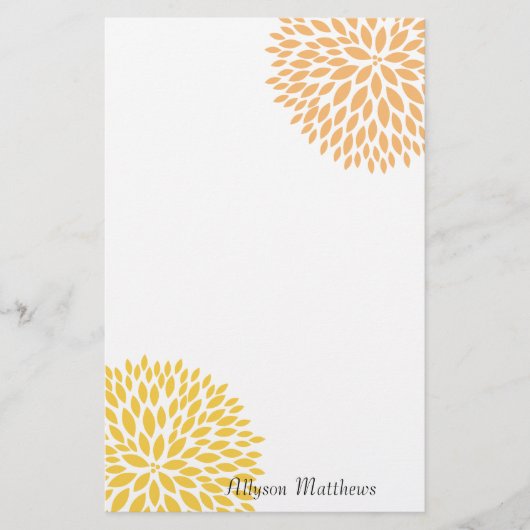 Eenvoudige bloemen briefpapier (Voorkant)