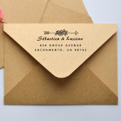 eenvoudige bloemen bruiloft zelfinktende stempel