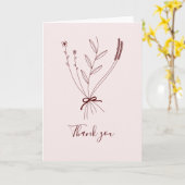 Eenvoudige bloemen Elegant Gevouwen Dank u kaart (Gele Bloem)