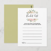 Eenvoudige Bloemen en groen Emmerlijst Kaarten (Voorkant / Achterkant)