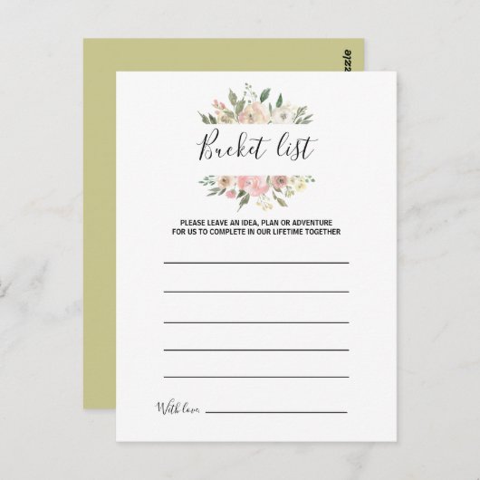 Eenvoudige Bloemen en groen Emmerlijst Kaarten (Voorkant / Achterkant)