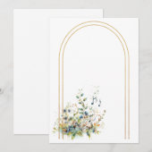 Eenvoudige bloemen en muzieknoten Blanco  Kaart (Voorkant / Achterkant)