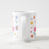 Eenvoudige bloemen grote koffiekop (Achterkant)