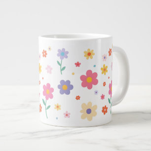 Eenvoudige bloemen grote koffiekop