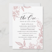 Eenvoudige bloemen heb ik gevonden | Blush Bruilof Kaart (Voorkant)