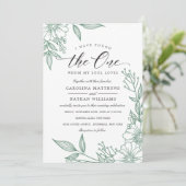 Eenvoudige bloemen heb ik gevonden | Munt bruiloft Kaart (Staand voorkant)