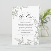 Eenvoudige bloemen heb ik gevonden | Sage Bruiloft Kaart (Staand voorkant)