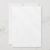 Eenvoudige Bloemen Houtstructuur Bruiloft  Kaart (Achterkant)