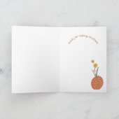 Eenvoudige bloemen in het Wenskaart Vase Moederdag Kaart (Binnen)