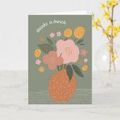 Eenvoudige bloemen in vet Dank u Wenskaart Kaart (Gele Bloem)