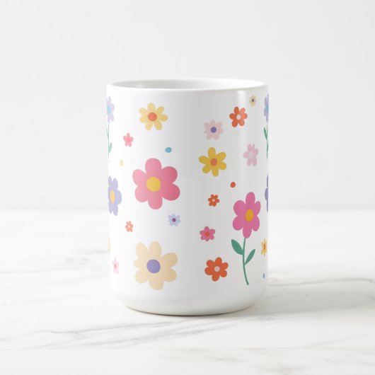 Eenvoudige bloemen koffiemok (Center)