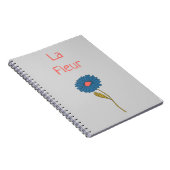 Eenvoudige Bloemen La Fleur Bloem Notitieboek (Rechterzijde)