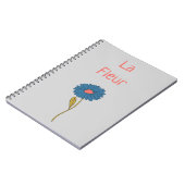 Eenvoudige Bloemen La Fleur Bloem Notitieboek (Linkerzijde)