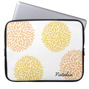 Eenvoudige bloemen laptop sleeve
