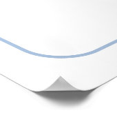 Eenvoudige Bloemen Licht Blauw Kruis Doop Welkom Poster (Hoek)