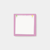 Eenvoudige bloemen met paarse achtergrond post-it® notes (Voorkant)