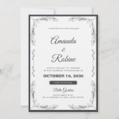 Eenvoudige Bloemen Moderne Minimalistische Huwelij Kaart (Voorkant)