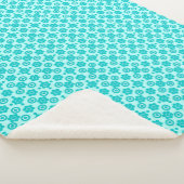 Eenvoudige bloemen parel en donuts sparmint wit sherpa deken (3/4)