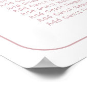 Eenvoudige Bloemen Roze Kruis Doop Zitting Grafiek Poster (Hoek)