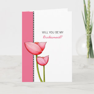 Eenvoudige bloemen roze zijn mijn briefkaart