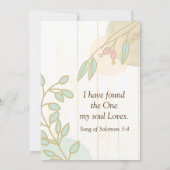 Eenvoudige bloemen Rustic White Wood Christelijk W Kaart (Achterkant)