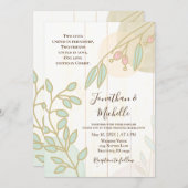 Eenvoudige bloemen Rustic White Wood Christelijk W Kaart (Voorkant / Achterkant)