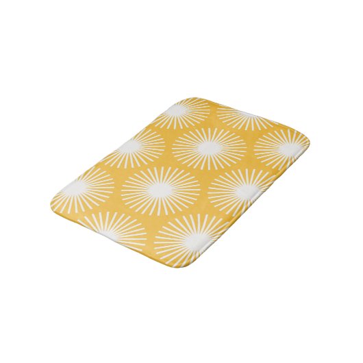 Eenvoudige bloemen: Scandinavisch naadloos ontwerp Badmat (Gekanteld)