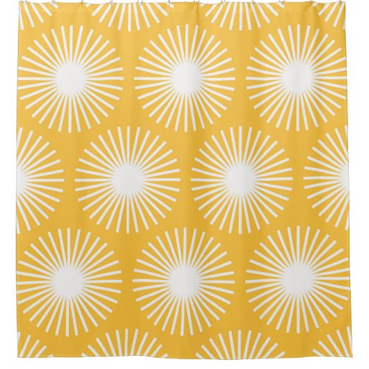 Eenvoudige bloemen: Scandinavisch naadloos ontwerp Douchegordijn (Voorkant)