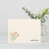 Eenvoudige bloemen, speciaal gepersonaliseerde sie bedankkaart (Staand voorkant)