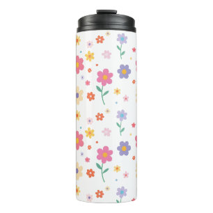 Eenvoudige bloemen thermosbeker