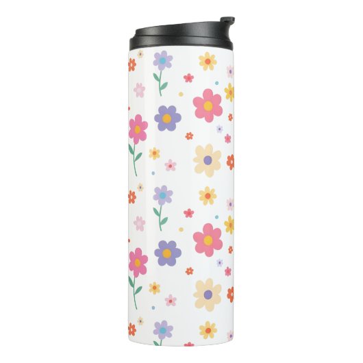 Eenvoudige bloemen thermosbeker (Gedraaid links)