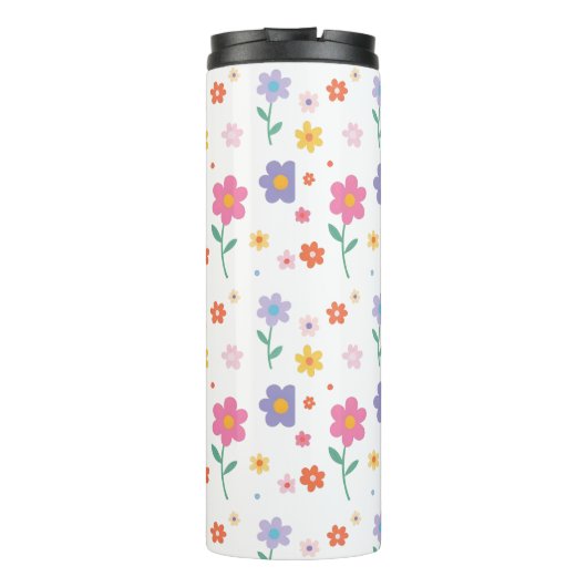 Eenvoudige bloemen thermosbeker (Achterkant)