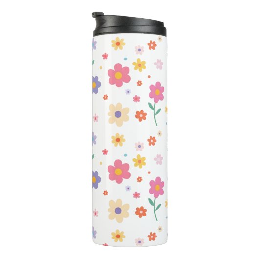 Eenvoudige bloemen thermosbeker (Geroteerd rechts)