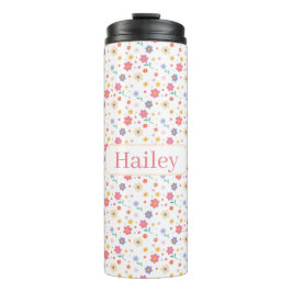 Eenvoudige bloemen thermosbeker