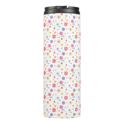 Eenvoudige bloemen thermosbeker (Achterkant)