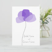 Eenvoudige bloemen uitnodiging (Staand voorkant)