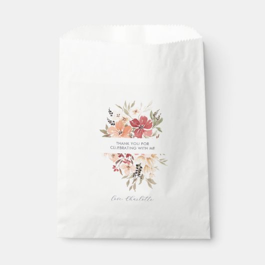 Eenvoudige bloemen | Verjaardag Bedankt Bedankzakje (Voorkant)