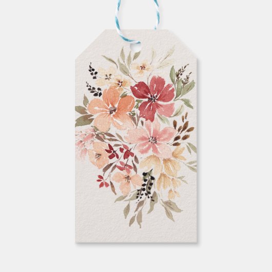 Eenvoudige bloemen | Verjaardag Bedankt Cadeaulabel (Achterkant)