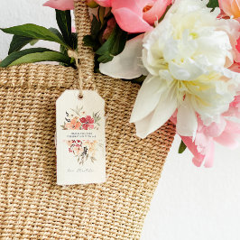 Eenvoudige bloemen | Verjaardag Bedankt Cadeaulabel