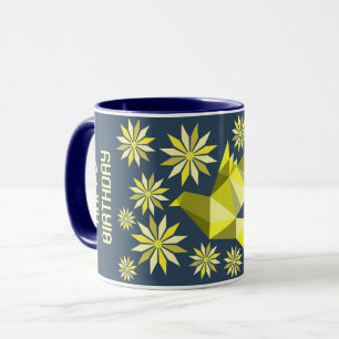 EENVOUDIGE BLOEMEN VOGEL VERJAARDAGSKADO ANYONE BE MOK