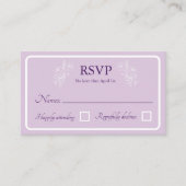 Eenvoudige Bloemen Wedding RSVP Response Kaarten (Voorkant)