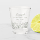 Eenvoudige Bloemen Wildflower bruiloft Shot Glas (Voorkant)